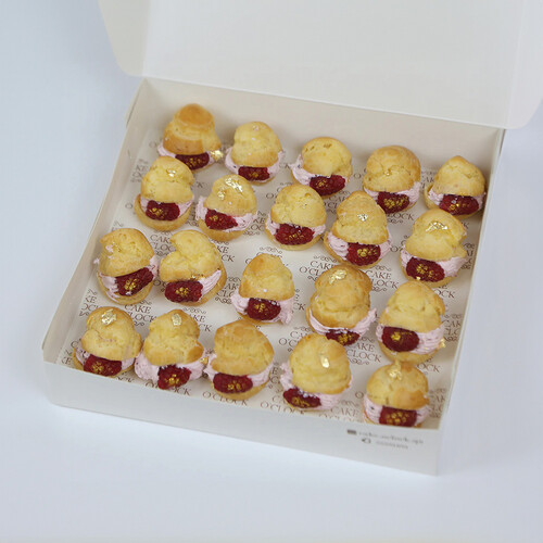 Raspberry Profiteroles