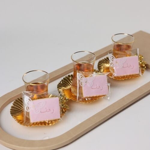 Rectangle stamped biscuits with butterfly