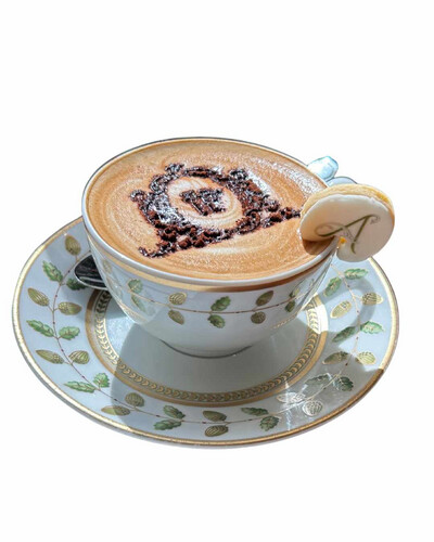 Mini printed teacup biscuit