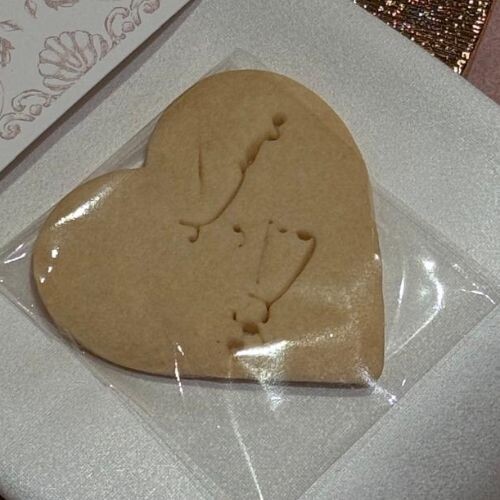 Naked heart biscuit