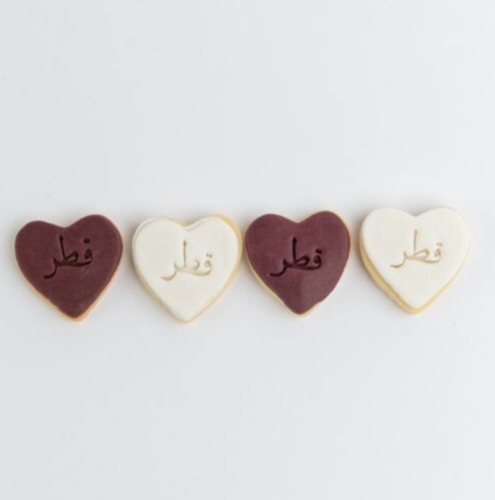 Mini Heart Biscuits Stamped