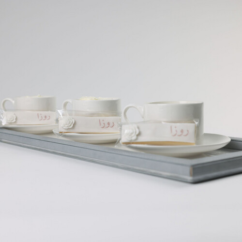 Printed Long Biscuit with Fondant Flower