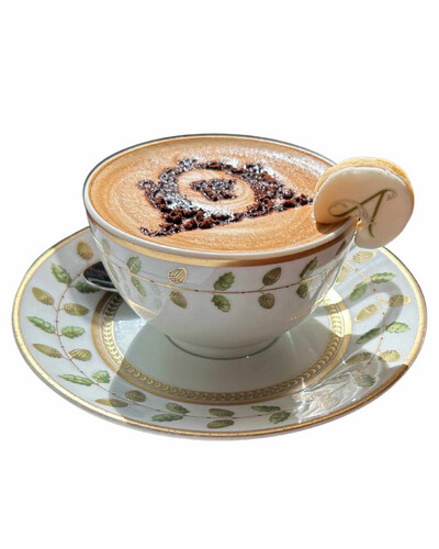 Mini printed teacup biscuit