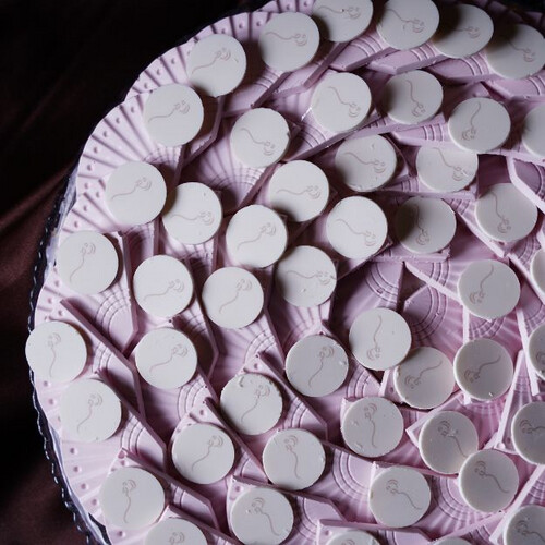 Chocolate Fan with circle name