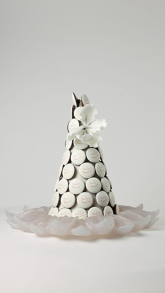 Chocolate Macron Printed Tower