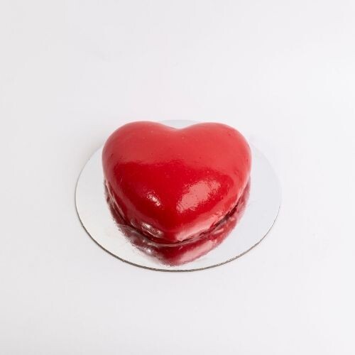 glazed red mousse cake