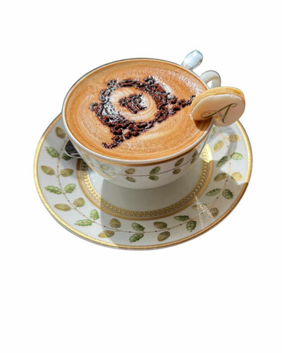 Mini printed teacup biscuit