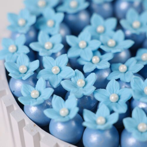 Chocolate Truffle topped with Fondant Rose and Pearl