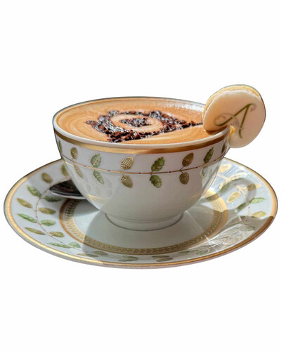 Mini printed teacup biscuit