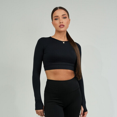CROPPED LONG SLEEVE BLACK