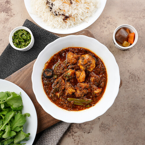 White Rice With Shrimp Curry