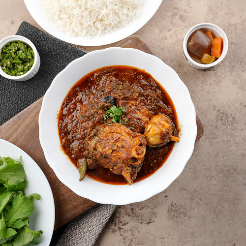 White Rice With Hamour Curry