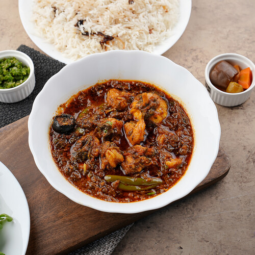 White Rice With Shrimp Curry