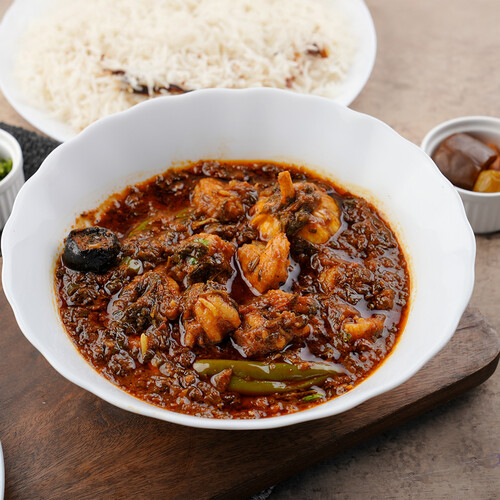 White Rice With Shrimp Curry