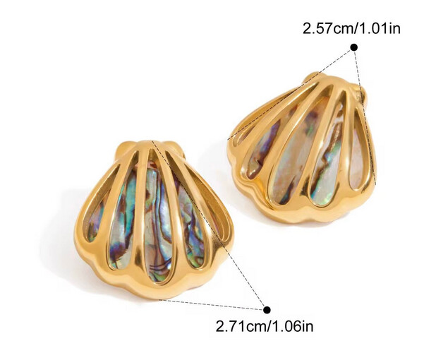 Aura shell earrings