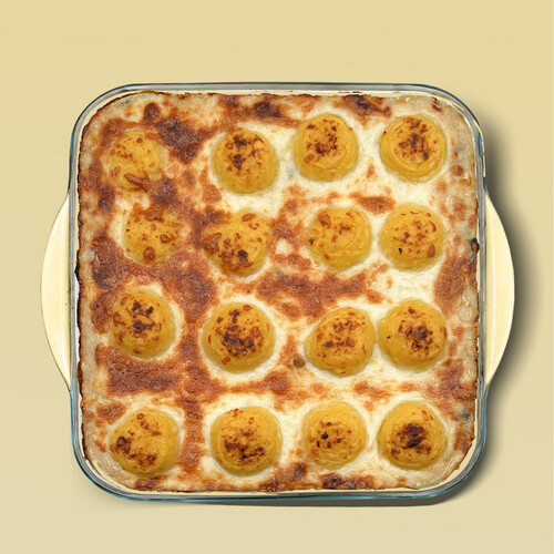 كرات البطاطس بالدجاج وصلصة المشروم