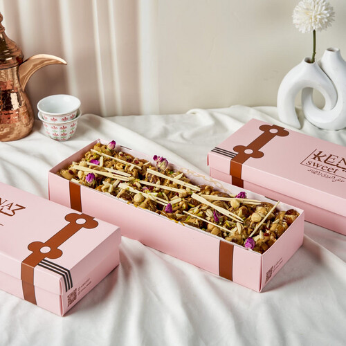 Stuffed dates with rahash and biscuits