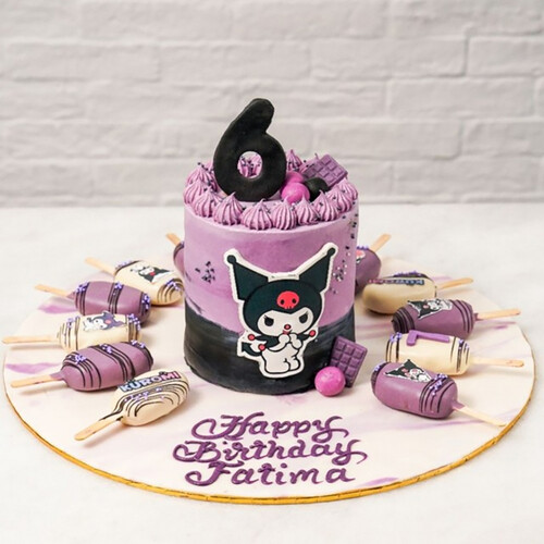 Kuromi cake & cakesickles