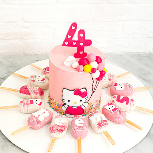 Hello Kitty Cake & Cakesickles