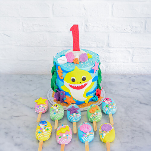 Baby Shark Cake & Cakesickles