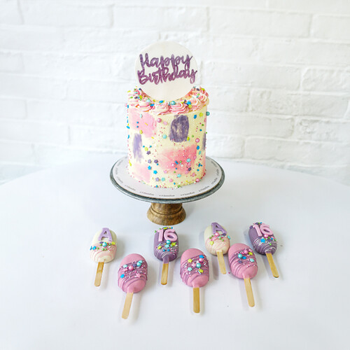 Color Me Purple Cake and Cakesickles