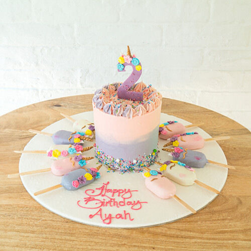 Unicorn Violaceous Cake &Cakesickles