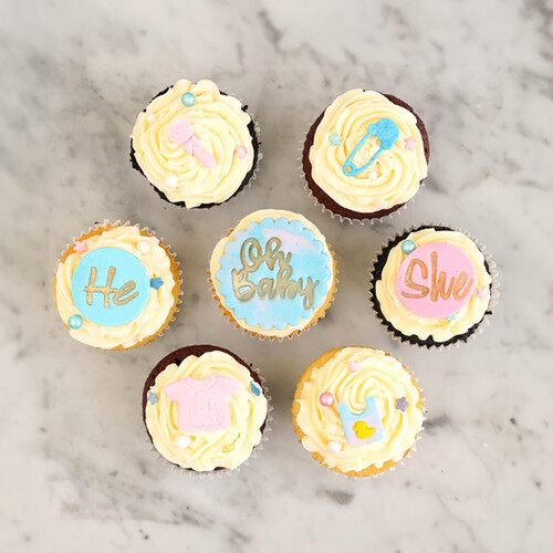 Gender Reveal Cupcakes
