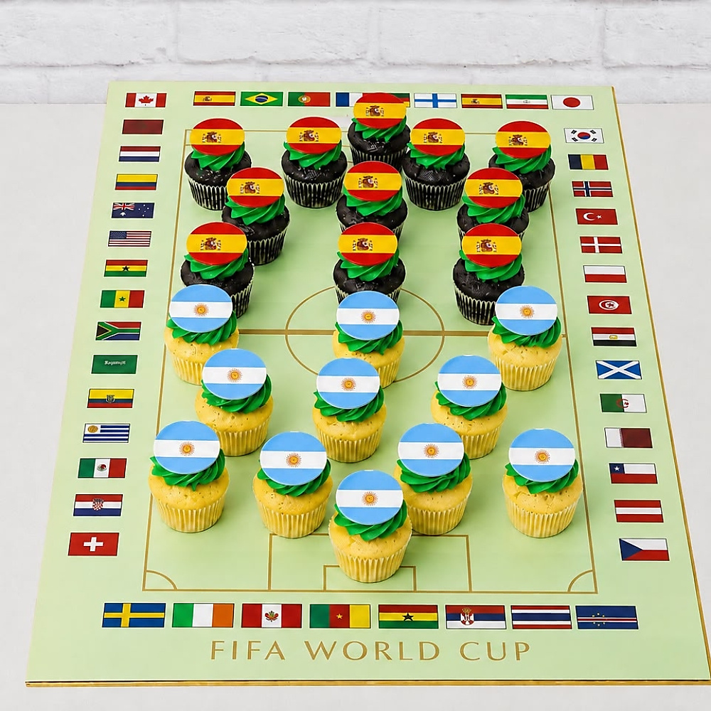 Mini World Cup Cupcakes