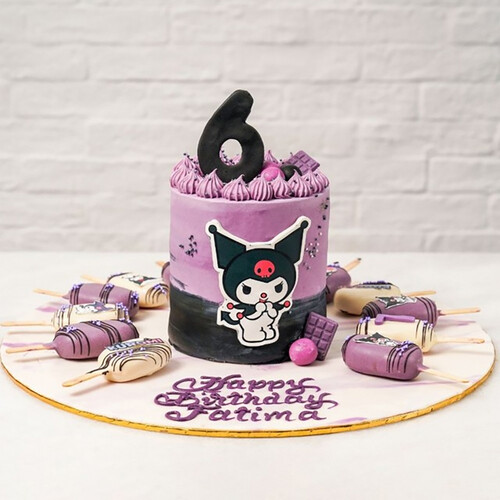 Kuromi cake & cakesickles