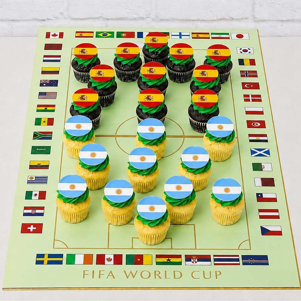 Mini World Cup Cupcakes