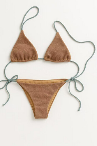 shimmery gold bikini