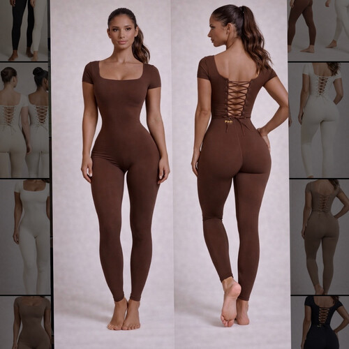 push jumpsuit brown