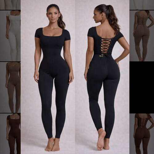 push jumpsuit black