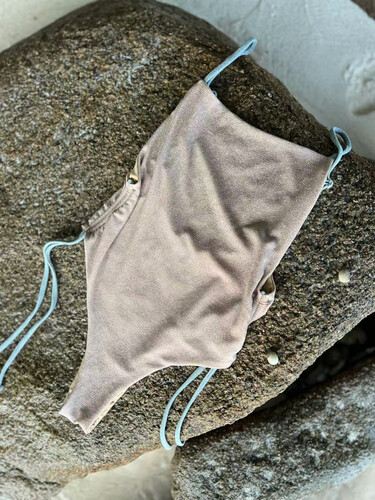 shimmery gold one piece swimsuit