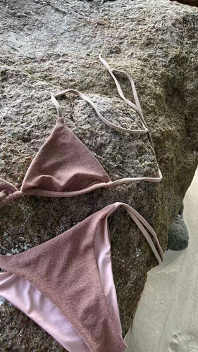 shimmery bronze bikini