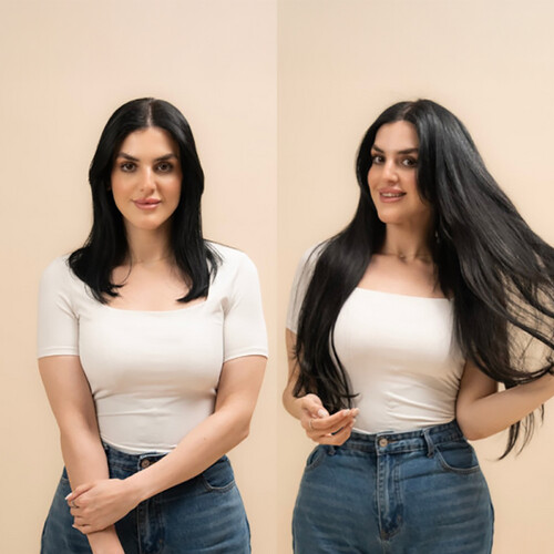 ‏ إكستنشن كلبسات تي طويل