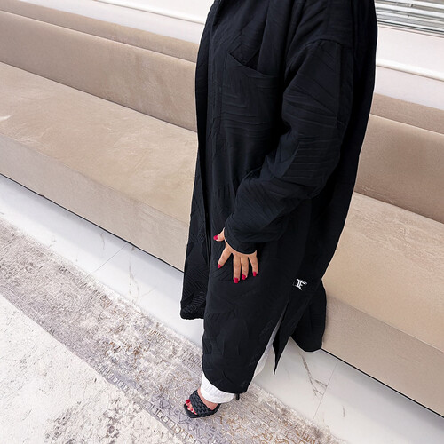 عباية ستايل قميص لينن مع بنطلون