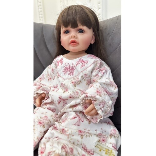 Baby girl ribbon overall