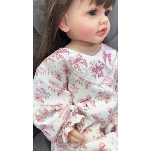 Baby girl ribbon overall