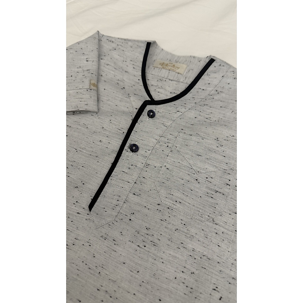 Grey cotton Jalabiya