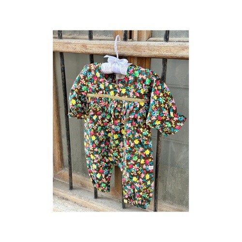 Brown flowery overall