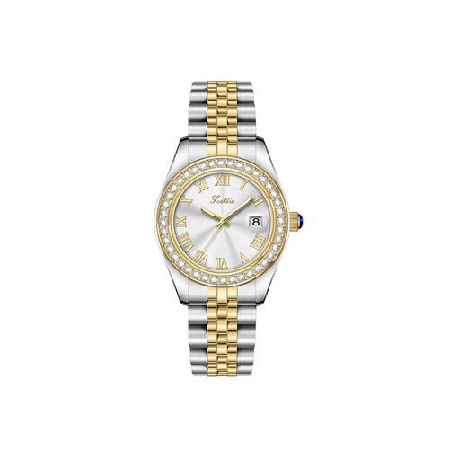 white - golden silver