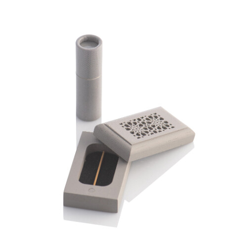 Mini Grey Bamboo Incense Burner (New Packages)