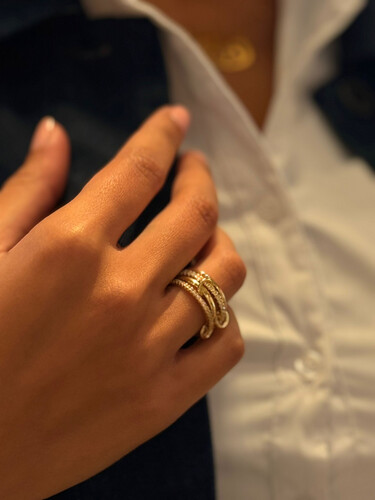 Original connected rings- gold