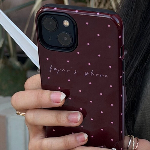 Customized polka case (red)