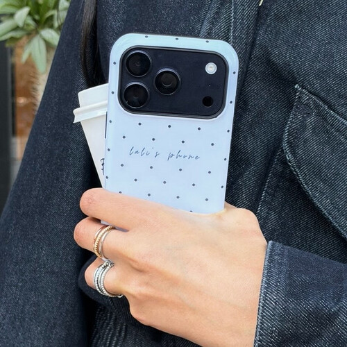 Customized polka case- white
