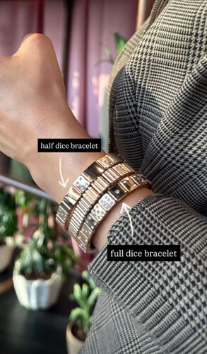 Zinc-plated dice bracelets -( 1 piece)