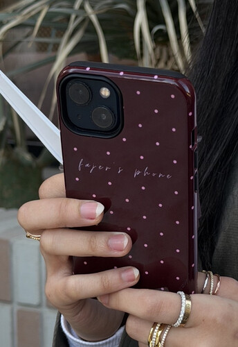 Customized polka case (red)