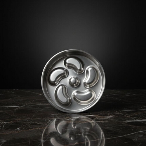 طبق إطعام بطيء للقطط من الستانلس ستيل – تصميم مانع للتهام السريع