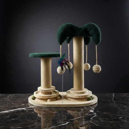 لعبة خدش دبل مع كور الكات نب مسلية للقطط